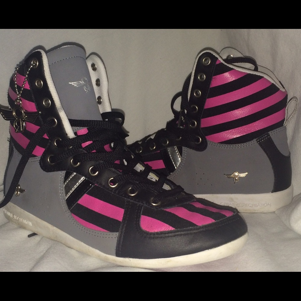 Women's leather Creative Recreation hi-tops SZ 7.5